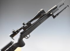 Milbro Target Master .22 air rifle with composite stock, textured semi-pistol grip, adjustable comb,