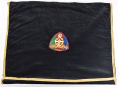 British Army Apprentices' College, Chepstow bandstand banner with unit cypher to the centre, edged