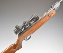 Edgar Brothers Model 60 .22 air rifle with chequered semi-pistol grip, adjustable sights, sound