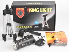 King Light LED S95 lamp and tri-pod, in original box.