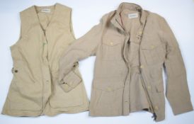James Purdey & Sons Ltd ladies shooting waistcoat (size 14) and similar jacket, size large