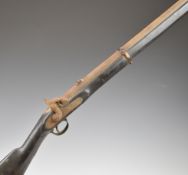 Isaac Hollis & Sons percussion hammer action musket with lock stamped 'I Hollis & Sons Best