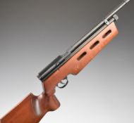 SMK QB78 Match .177 CO2 target air rifle with raised cheek piece, skeleton stock and scope rail,