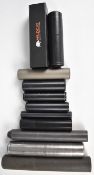 Ten rifle and air rifle sound moderators including .25, .308, A-Tec, SAK etc, one in Wildcat box.