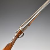 George Hinton & Sons Ltd of Taunton 12 bore side by side shotgun with chequered grip and forend,
