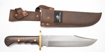 Winchester 'Bowie' knife with wooden handle, 22cm blade and sheath PLEASE NOTE:- Before bidding