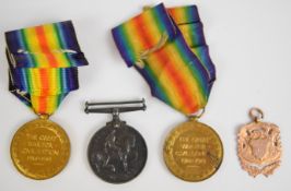 British Army WW1 medal pair named to 079756 Pte W A Ramstedt, Army Service Corps, together with a