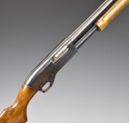 Magtech Model 586 6-shot pump-action shotgun with wooden stock and forend and 26 inch barrel