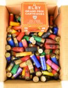 Two hundred 12 bore shotgun cartridges including Eley Grand Prix in original box. PLEASE NOTE THAT A