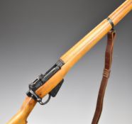 Short Magazine Lee Enfield (SMLE) No 4 Mk 2 (F) .303 bolt-action rifle with adjustable pop-up ladder