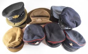 Fifteen military caps including Royal Air Force, REME, Royal Signals etc
