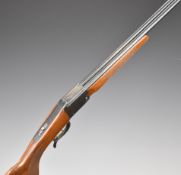 Falco .410 side by side folding poacher's shotgun with chequered semi-pistol grip and forend,