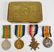 British Army WW1 trio comprising 1914-1915 Star, War Medal and Victory Medal named to 1203 Sapper
