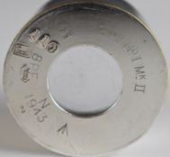 Royal Air Force condiment set together with a trench art condiment set fashioned from four WW2 dated