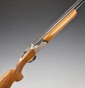Zanoletti Apollo Trap 12 bore over and under ejector shotgun with border engraved lock, underside