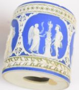 Wedgwood / Wedgwood and Bentley Jasperware and other plaques, a black basalt pedestal bowl and a