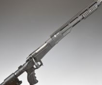 Sabatti STR .300 Win Mag bolt-action rifle with textured pistol grip, adjustable skeleton stock,