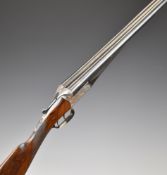 W & J Jeffery & Co 12 bore side by side ejector shotgun with named and engraved locks, scrolling