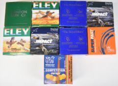Two hundred and ten 12 bore non-toxic shotgun cartridges including Eley Impax Bismuth Forest, Eley