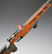 Anschutz Match Model 1807 .22 target rifle with adjustable trigger and butt plate, raised