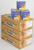 Eight hundred and seventy five 20 bore Saga Gold 24g steel 4 shot cartridges, all in original boxes.