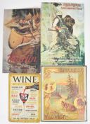 Four metal shop display or advertising signs comprising Remington Autoloading Rifle, Marlin