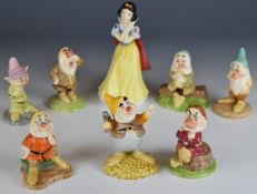 Royal Doulton Snow White and the Seven Dwarfs, tallest 15cm