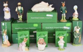 Beswick storybook / Country Folk figures including Beatrix Potter gold edition Peter and the Red