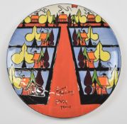 Lorna Bailey signed limited edition (100) tube lined charger 'Park Avenue', diameter 34cm