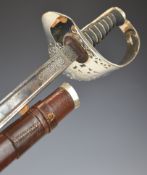 British 1897 pattern Infantry Officer's sword by Wilkinson, with Elizabeth II cypher to hilt, 82cm
