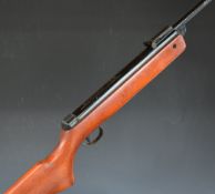 BSA Meteor Mk. 2 .22 air rifle with semi-pistol grip and adjustable sights, serial number