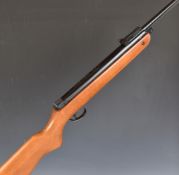 BSA Meteor Mk. V .22 air rifle with semi-pistol grip and adjustable sights, serial number TH45537,