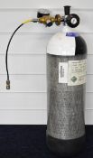 Approximately 8 litre 5.55kg compressed air bottle suitable for re-filling PCP air rifles, with