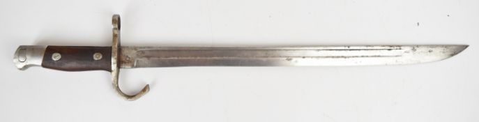 Japan Arisaka type 30 bayonet with wood grips and 40cm fullered blade PLEASE NOTE:- Before bidding