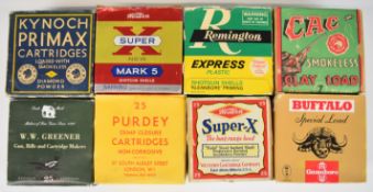 Two hundred 12 bore collector's shotgun cartridges including CAC Clay Load, Gamebore Buffalo Special