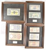 Nine British Armed Forces / military banknotes including ten shillings, £5, £1 etc