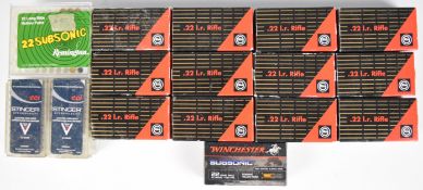 Seven hundred and twenty seven .22LR rifle cartridges mainly Geco, all in original boxes. PLEASE