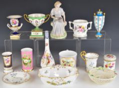 Collection of mainly English 19th/20thC porcelain including Minton, Spode, Coalport, Wedgwood