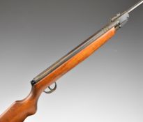 Haenel Model 302 .22 air rifle with semi-pistol grip and adjustable sights, serial number 398189.