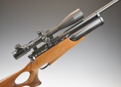 Daystate Air Ranger .177 PCP air rifle with shaped and textured thumb hole grip, raised cheek piece,