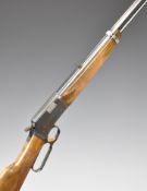 Miroku ML-22 .22 underlever-action rifle with adjustable sights, chequered grip and forend and 21