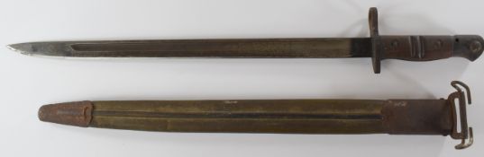 American WW1 1917 pattern Remington bayonet with good stamps to ricasso, a 43cm fullered blade and