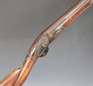 Unnamed percussion converted from flintlock blunderbuss with brass trigger guard and butt plate,