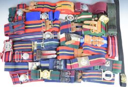 Approximately twenty five stable belts including Queen Alexandra Army Nursing Corps, Royal
