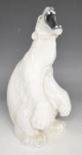 Copenhagen figure of a seated Polar Bear mouth agape, model 502