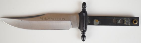 Muela Mouflon 'Bowie' knife, the 17.5cm blade marked Made in Spain Inox PLEASE NOTE:- Before bidding