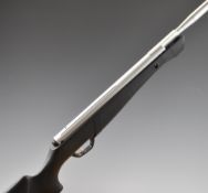 Crosman Silver Fox Model 6-CSLV92 .22 air rifle with composite stock, textured semi-pistol grip