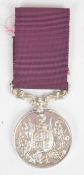 British Army Long Service and Good Conduct Medal named to 988 Pte T Mulholland, 1st Battalion 4th
