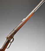 Winchester Model 1892 .44 WCF underlever repeating rifle with adjustable sights, steel butt plate