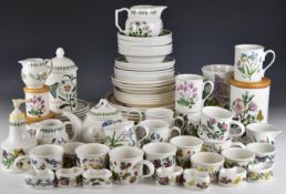 Portmeirion dinner and tea ware decorated in the Botanic Garden pattern, approximately 73 pieces